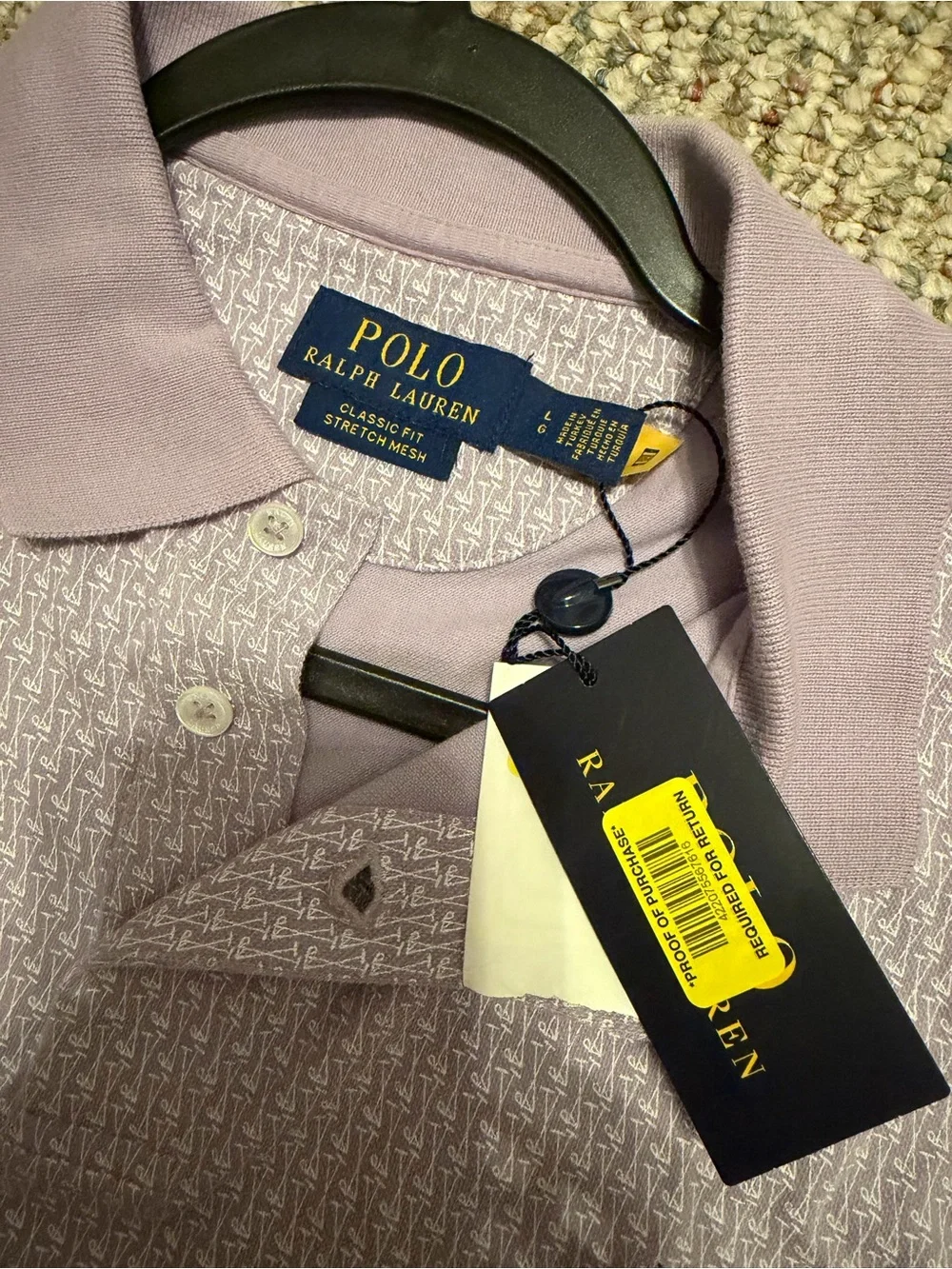 Ralph Lauren Light Lavender Polo with Embroidered Pony